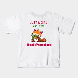 Panda Lover Shirt, Red Panda Tshirt Kids T-Shirt